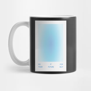 Motivational Quote Blue Glow Aura Mug